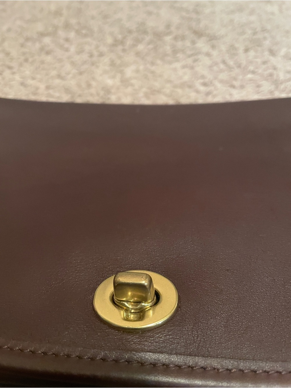 Coach Leather Crossbody Bag in Dark Brown Turnlock Gold - Picture 4 of 12